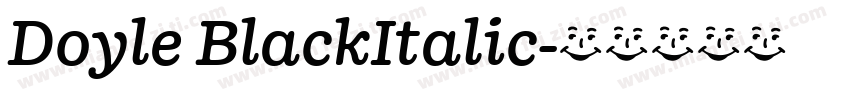 Doyle BlackItalic字体转换